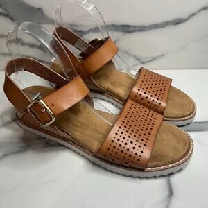 Bobs Skechers NWOB Women's Neutral Strappy Comfort Sunny Flair Sandals Sz 9